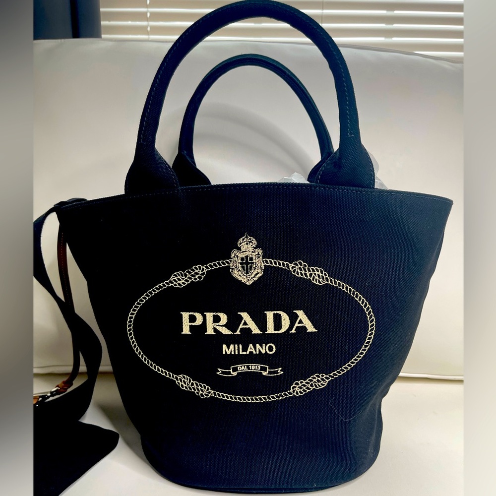 Prada Bucket Canapa Tote
